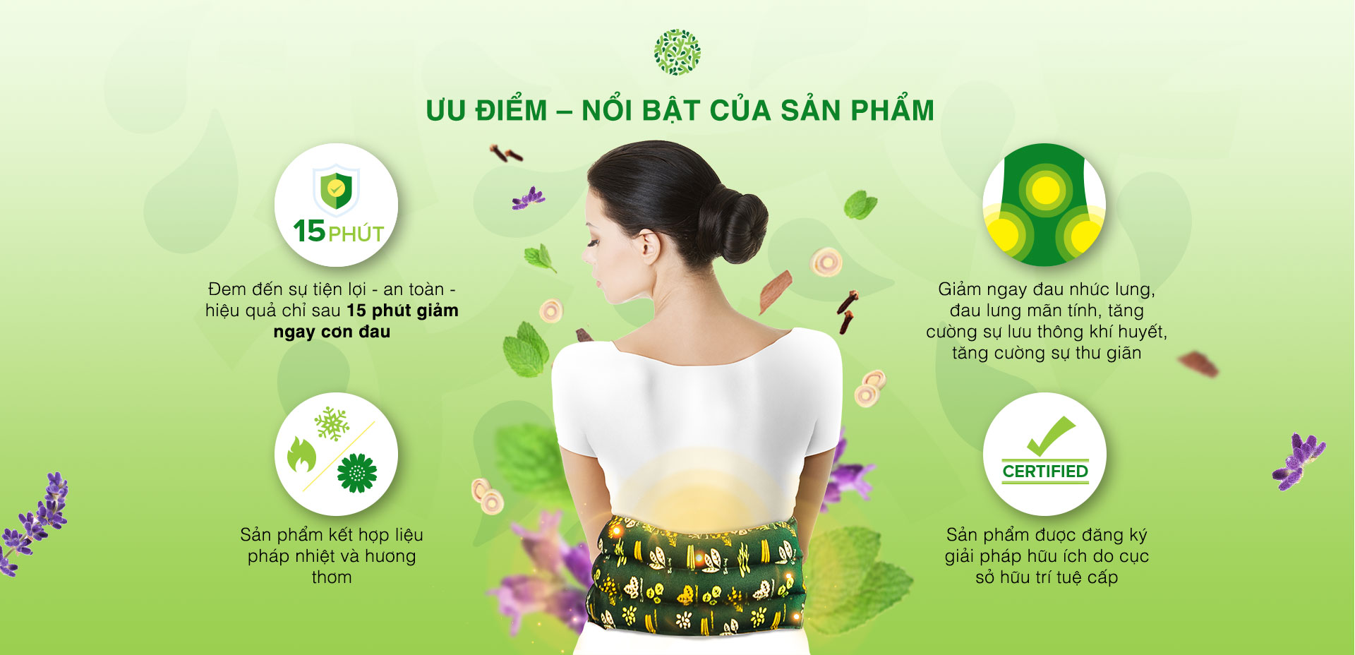 TÚI CHƯỜM LƯNG THẢO MỘC ATZ HEALTHY LIFE 1