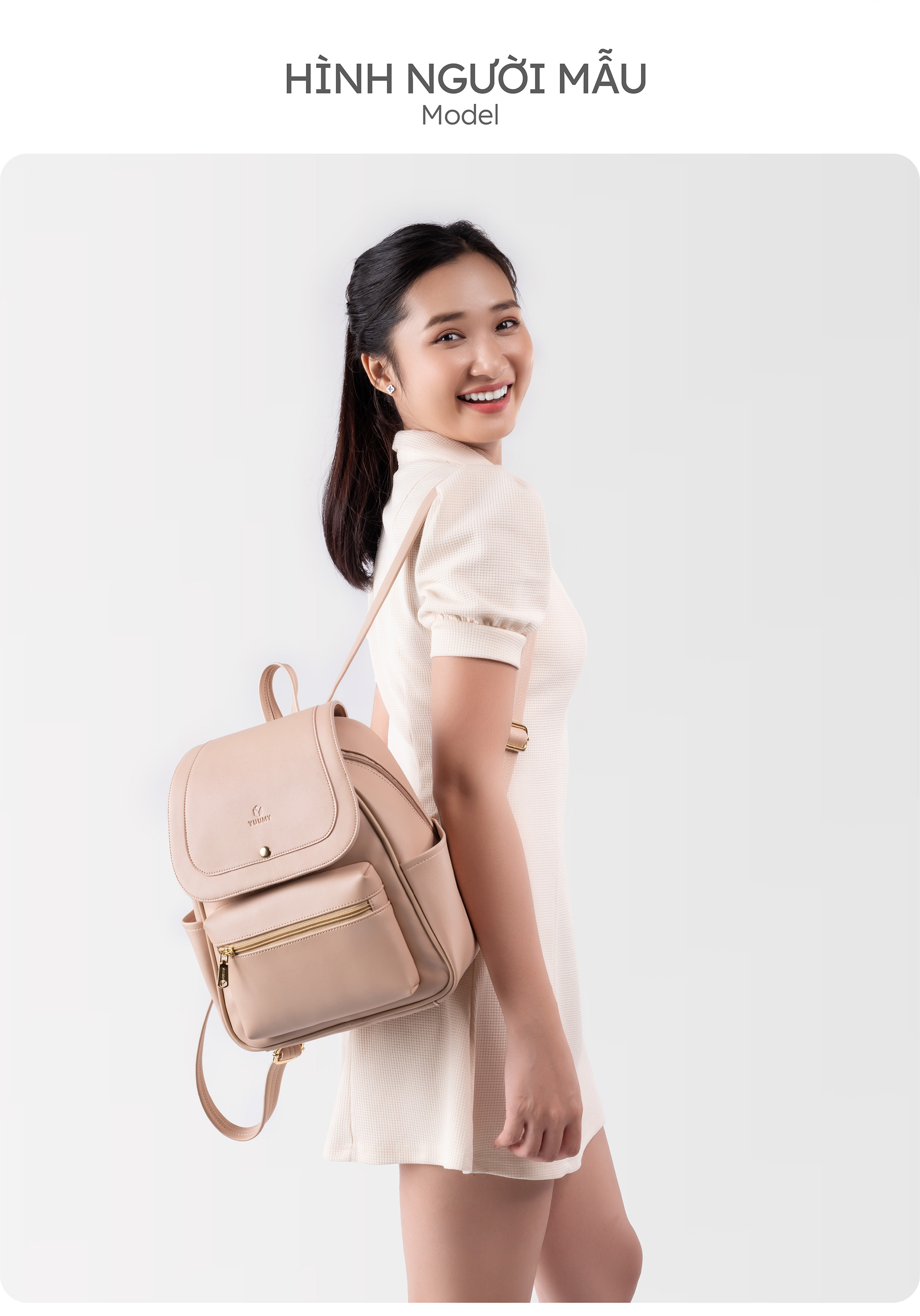 Balo Yuumy ( Thời trang nữ tiện lợi cỡ trung - Balo da Seasand YBA68 )