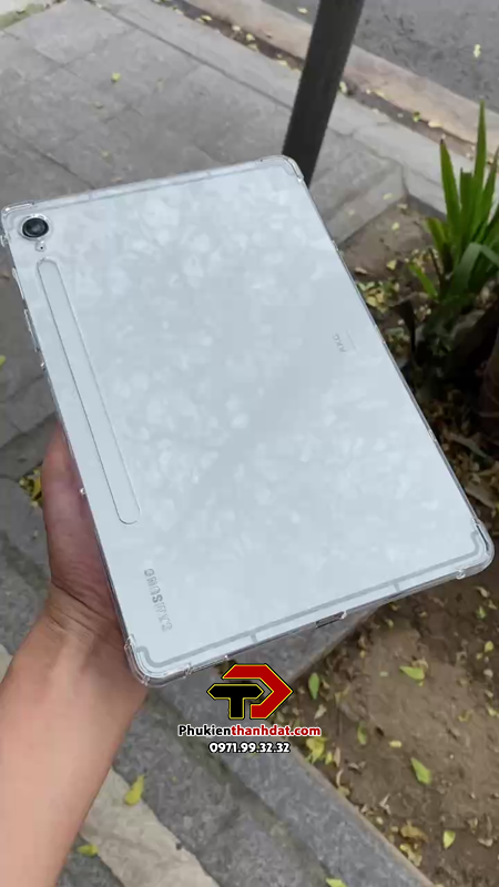 Ốp lưng cho SamSung Galaxy Tab S9 FE trong suốt chống sốc chính hãng GreenCase - Hàng chính hãng