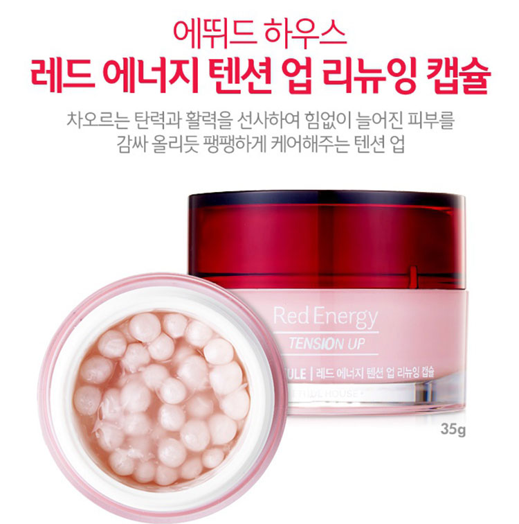 Kem Dưỡng Da Etude house Red Energy Tension Up Renewing Capsule 35g | Tiki