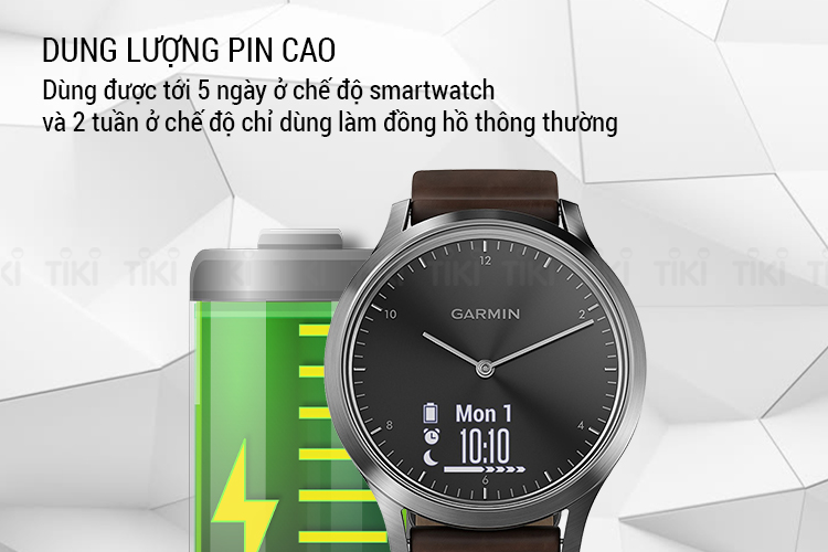 Đồng Hồ Thông Minh Garmin Vivomove HR Premium - Hàng Chính Hãng