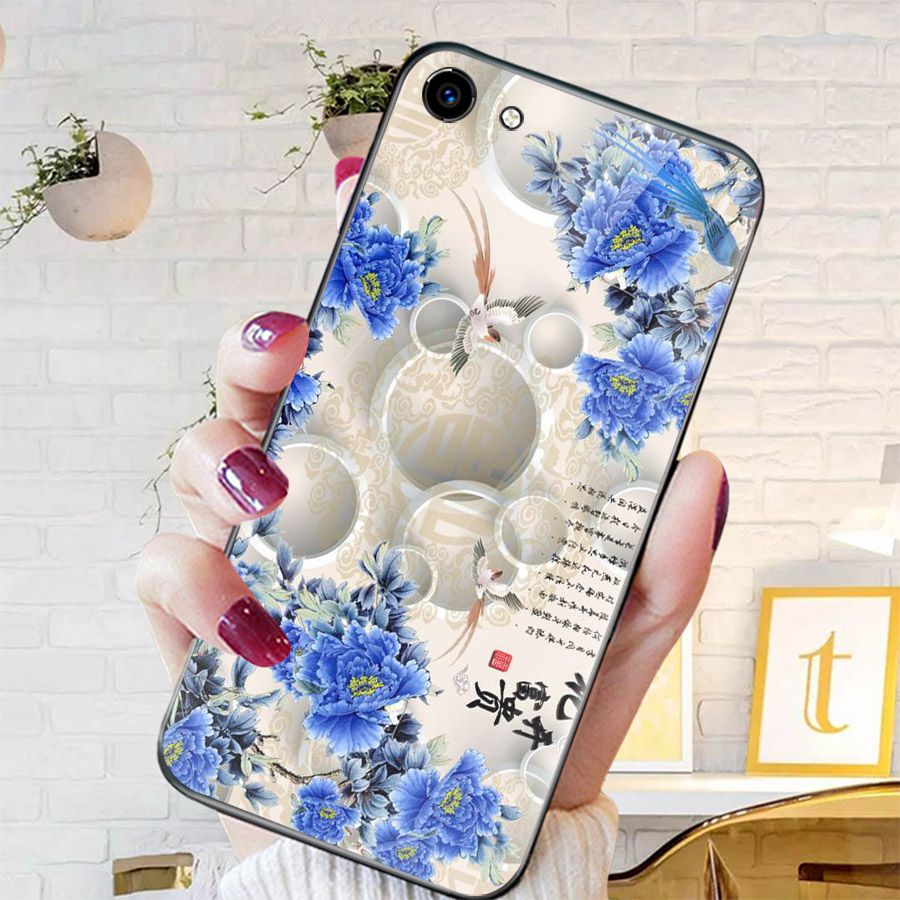 Ốp điện thoại kính cường lực cho máy Oppo F1S/A59 - mẫu đơn MS MAUDON017
