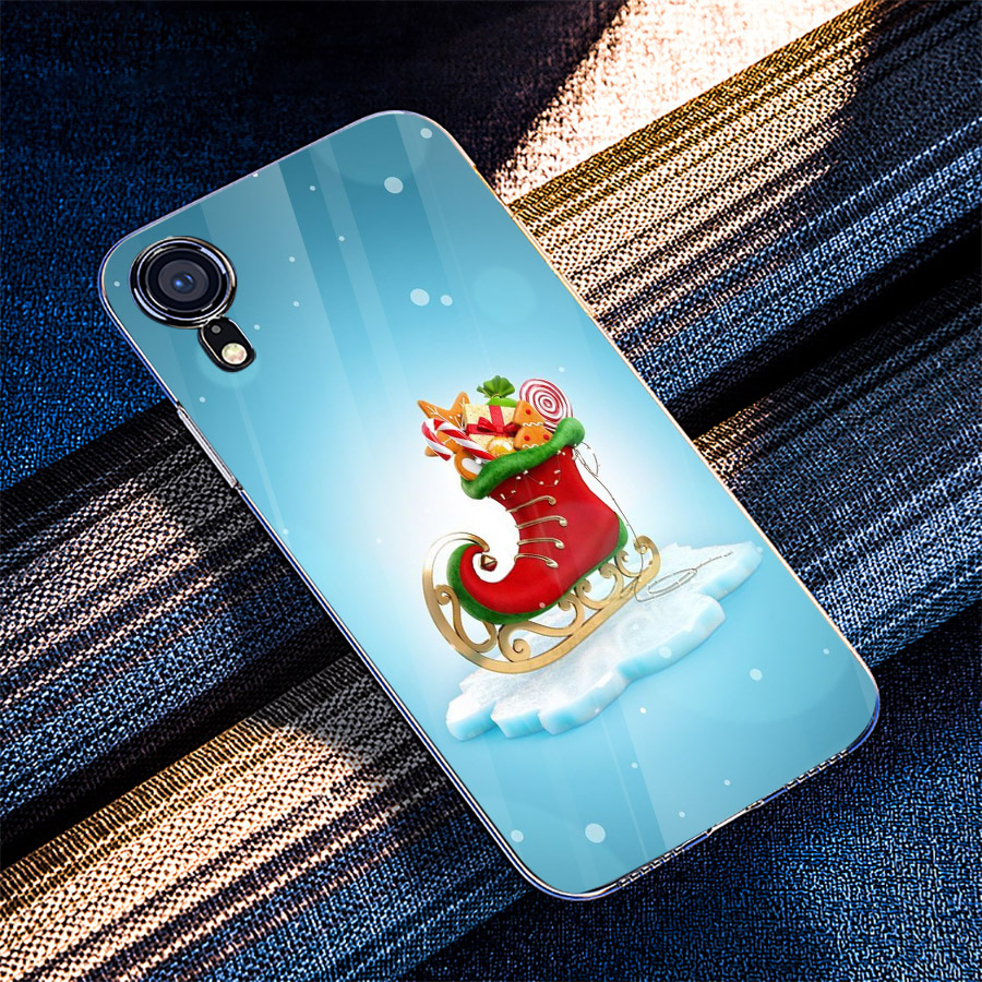 Ốp điện thoại kính cường lực cho máy iPhone XR - Giáng sinh an lành ấm áp MS GSANAA029