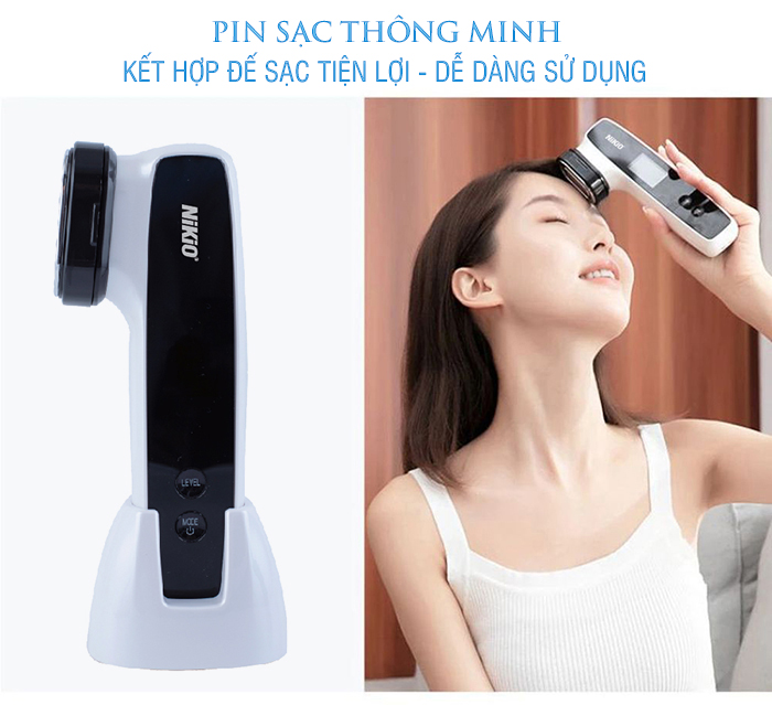 Máy massage mặt ion Nikio NK-128