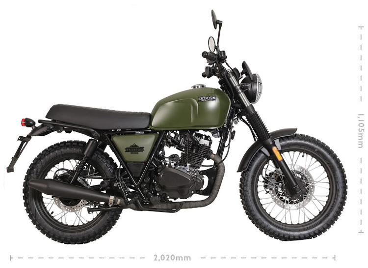 Xe Brixton Scrambler BX125X (Đen)