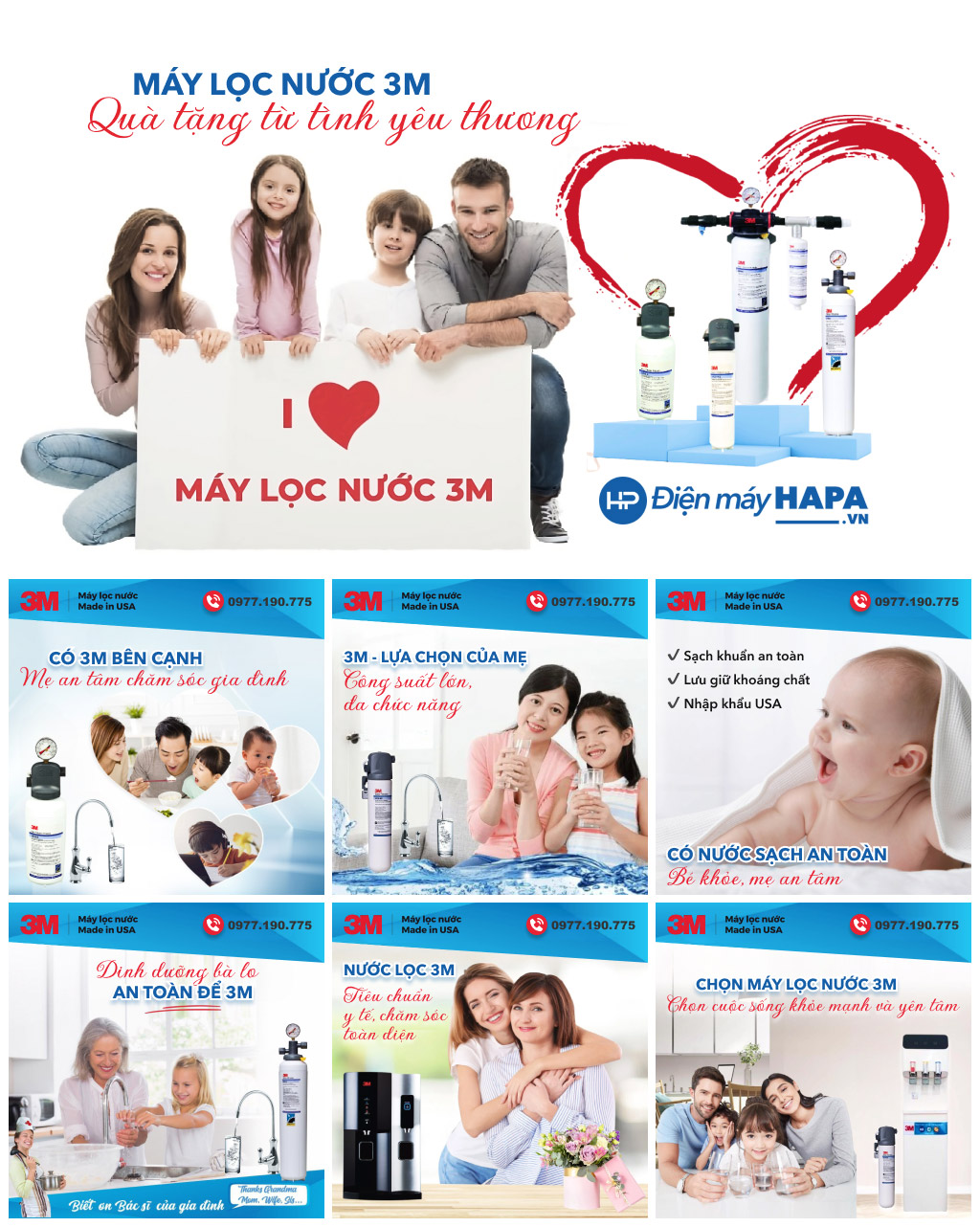 Máy Lọc Nước 3M được Nhập khẩu nguyên bộ 100%, Nước sạch uống trực tiếp từ vòi.