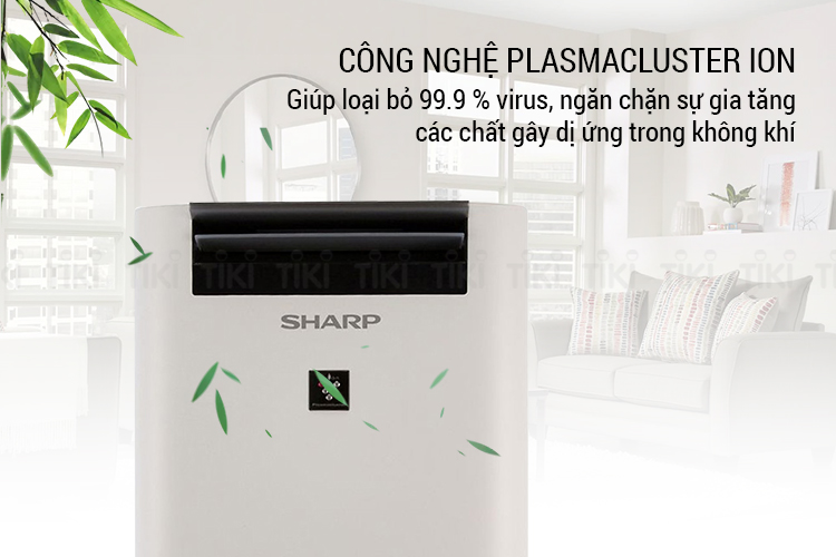 Máy Lọc Không Khí Và Tạo Ẩm Sharp KC-G40EV-W - Hàng chính hãng