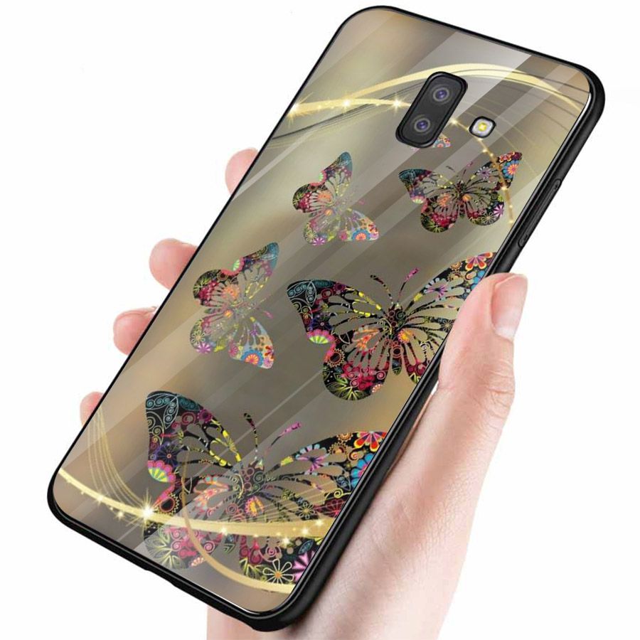 Ốp kính cường lực cho điện thoại Samsung Galaxy J4 - J6 - J6 PLUS - J6 PRIME - J8 - bướm đẹp MS ANH043