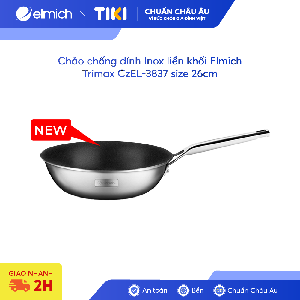 Chảo chống dính Inox liền khối Elmich Trimax CzEL-3837 size 26cm