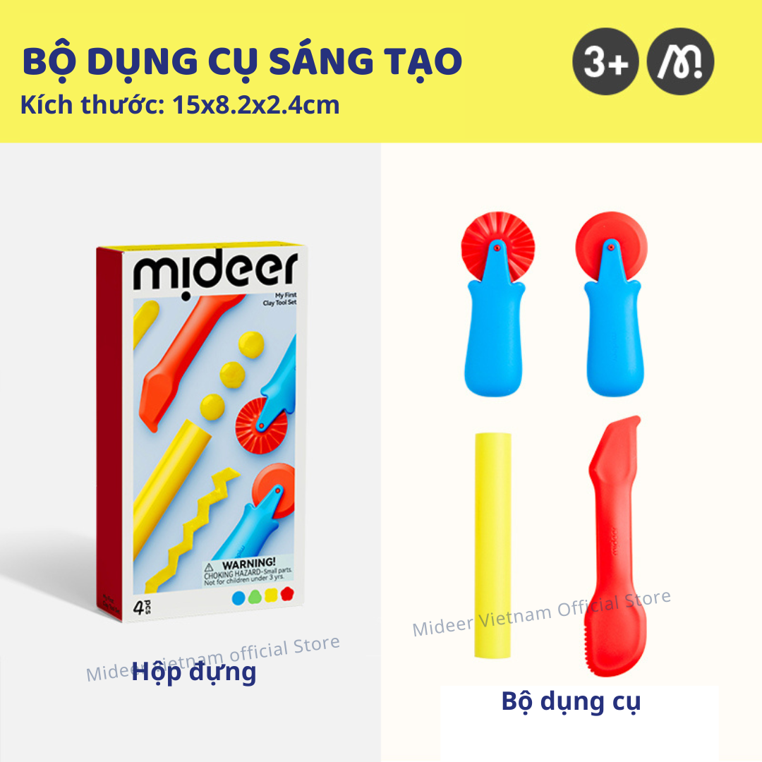 Đất nặn an toàn cho bé hữu cơ không dính tay mideer Mellow Dough Clay