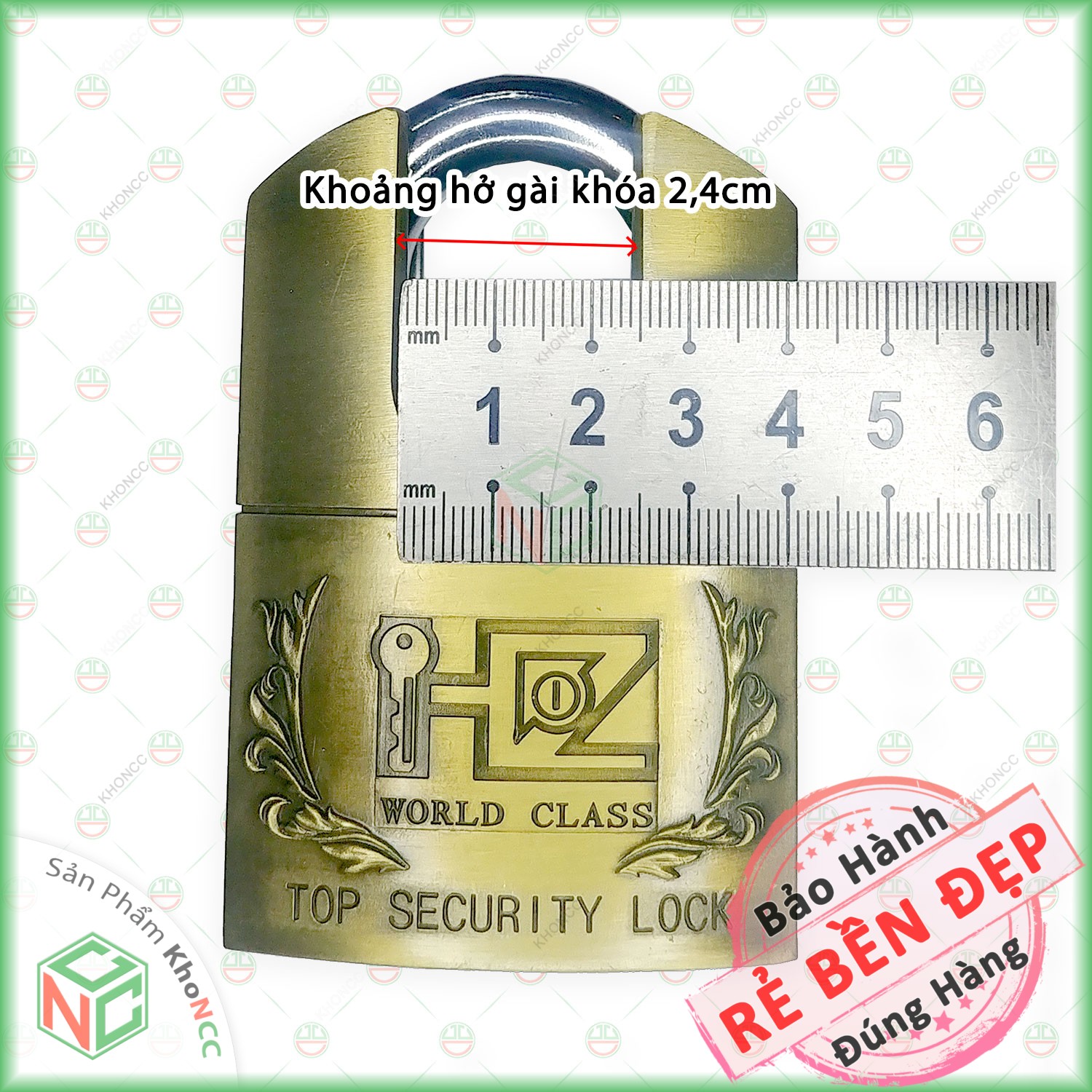 (Chống Cắt) Ổ Khóa Ngăn Ngừa Trộm 60mm KhoNCC-Padlock Hàng Chính Hãng Cho Gia Đình - Kho Xưởng Cực Kỳ An Toàn - KPD-Padlock-6PCC (Bạc, Đồng)