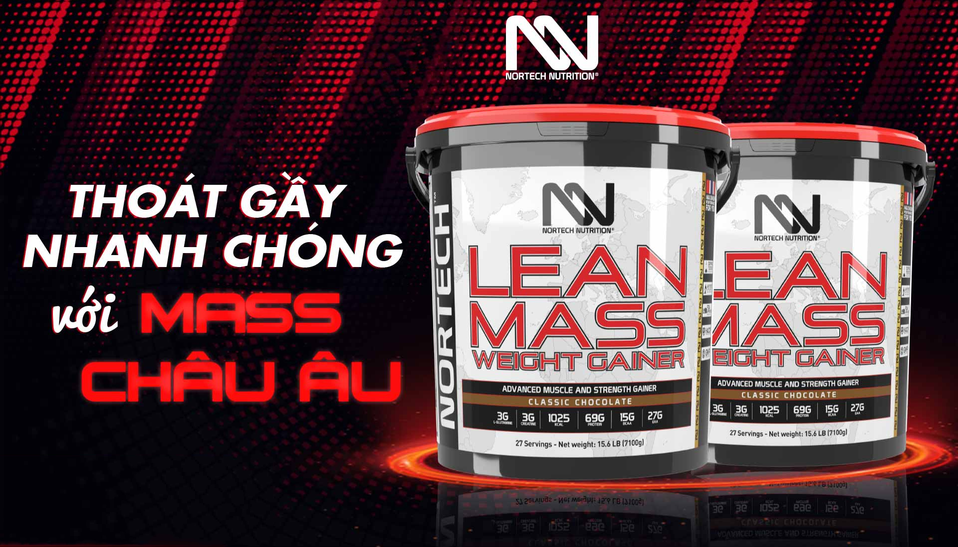 combo sữa tăng cân tăng cơ lean mass của nortech nutrition thùng 4kg hỗ trợ tăng cân tăng cơ nạc, hạn chế mỡ & bình shaker 600ml (mẫu ngẫu nhiên) 1