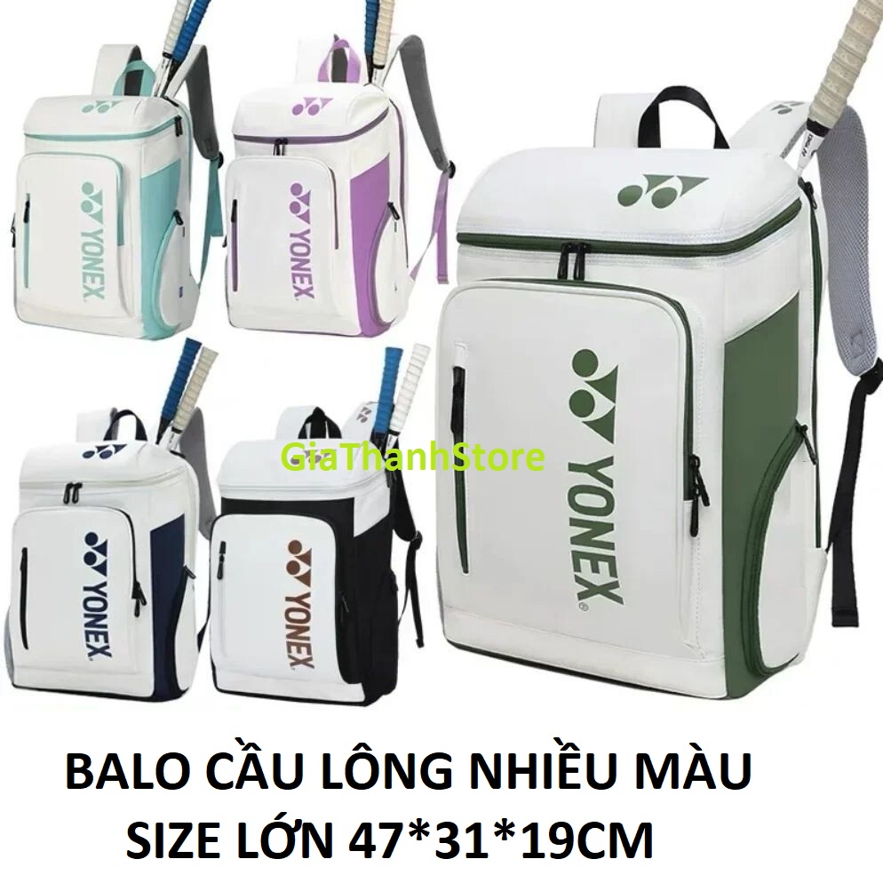 Balo Cầu Lông Thể Thao nhiều màu hottrend, đựng giày vợt cầu lông Tenis bóng bàn Size lớn 47*19*31cm, balo học sinh sinh viên sport bag