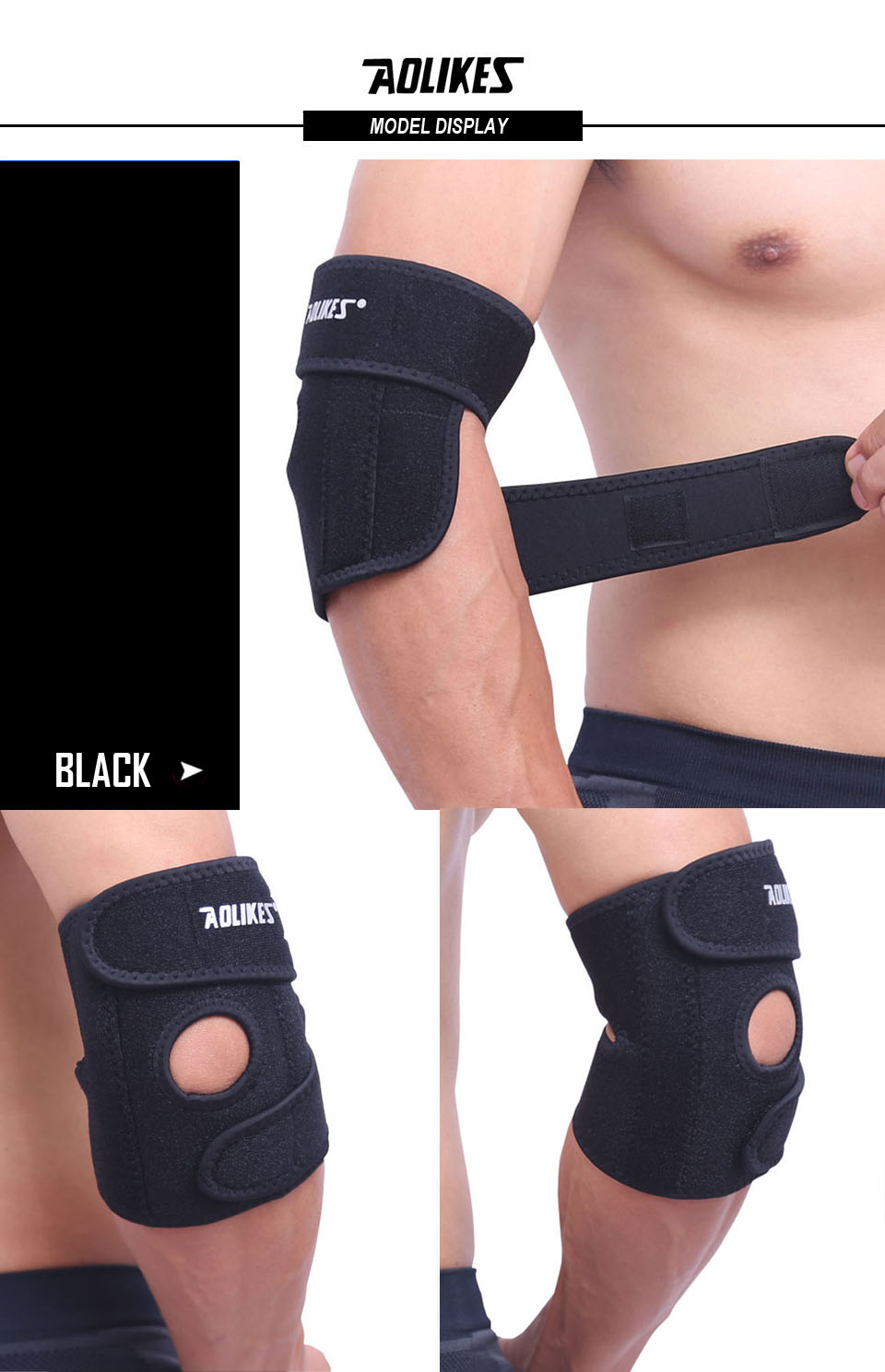 Đai Quấn Hỗ Trợ Khuỷu Tay Thể Thao Spring Sport Elbow Support Protector AOLIKES YE-7946