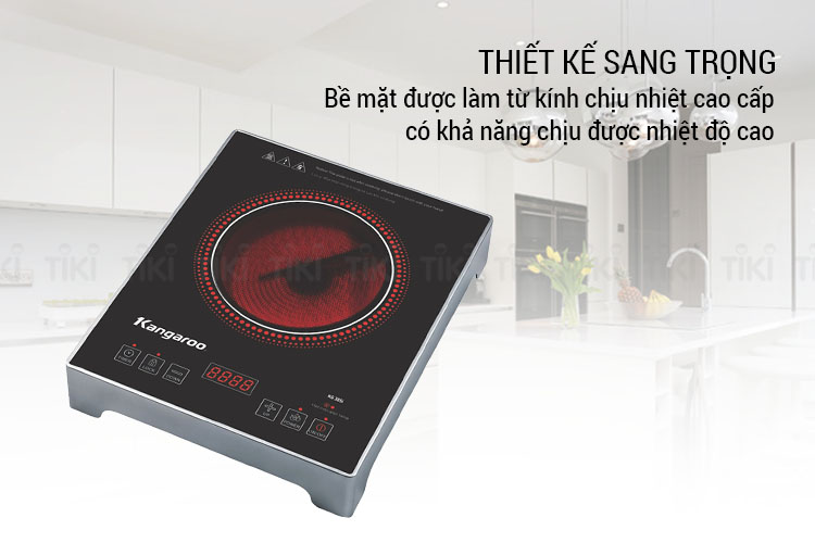 Bếp Hồng Ngoại Đơn Kangaroo KG385I (2000W) - Đen - Hàng chính hãng