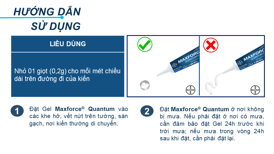 Diệt kiến dạng Gel Bayer Maxforce Quantum 0.03% (12g)