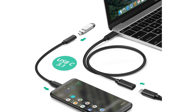 Cáp usb type c nối dài 50CM Ugreen UC40574ED008 Hàng chính hãng