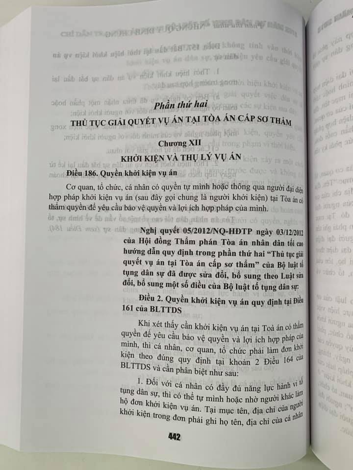 Chỉ Dẫn Tra Cứu, Áp Dụng Bộ Luật Tố Tụng Dân Sự Năm 2015 (Tái bản lần thứ nhất có sửa đổi, bổ sung) - Bản in năm 2022