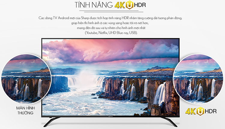 Android Tivi Sharp 4K 60 inch 4T-C60CK1X