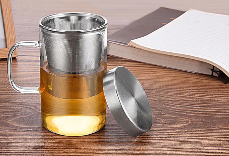 Ly Lọc Trà Thuỷ Tinh Chịu Nhiệt Green Beads lvzhu A1041-a 480ml