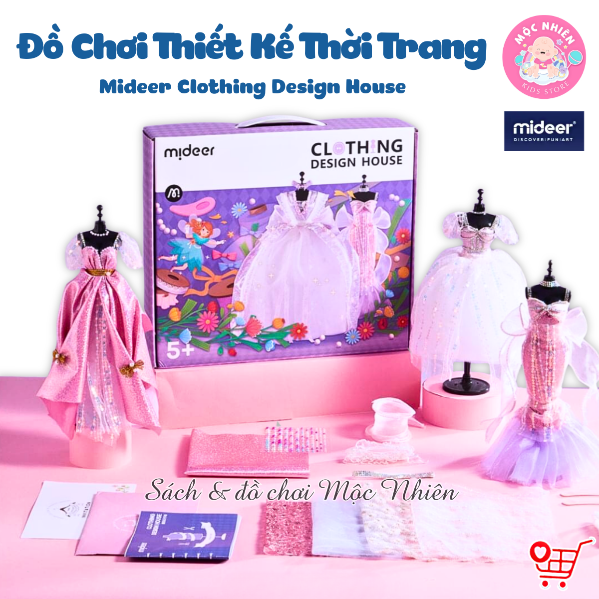 Đồ chơi thiết kế thời trang Mideer Clothing Design House - Dụng cụ may vá thủ công tại nhà cho bé từ 5 tuổi