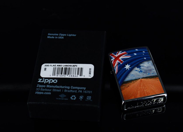 Bật Lửa Zippo 200 Flag And Landscape