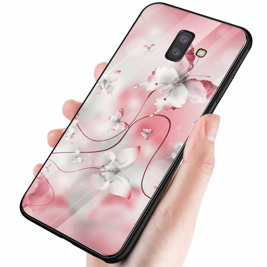 Ốp kính cường lực cho điện thoại Samsung Galaxy J4 - J6 - J6 PLUS - J6 PRIME - J8 - bướm đẹp MS ANH086
