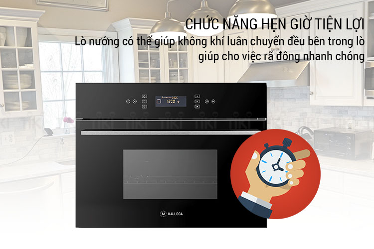 Lò Nướng Âm Tủ Malloca MOV-40CP (40L) - Hàng Chính Hãng