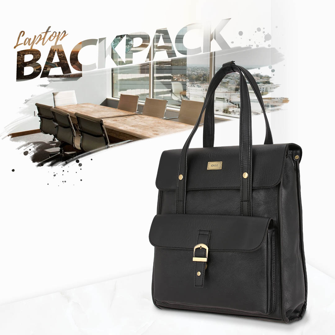 Balo laptop unisex chi tiết quai xách IDIGO FB2-515-00