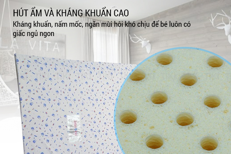 Nệm Cao Su Em Bé Liên Á Bambino + Áo