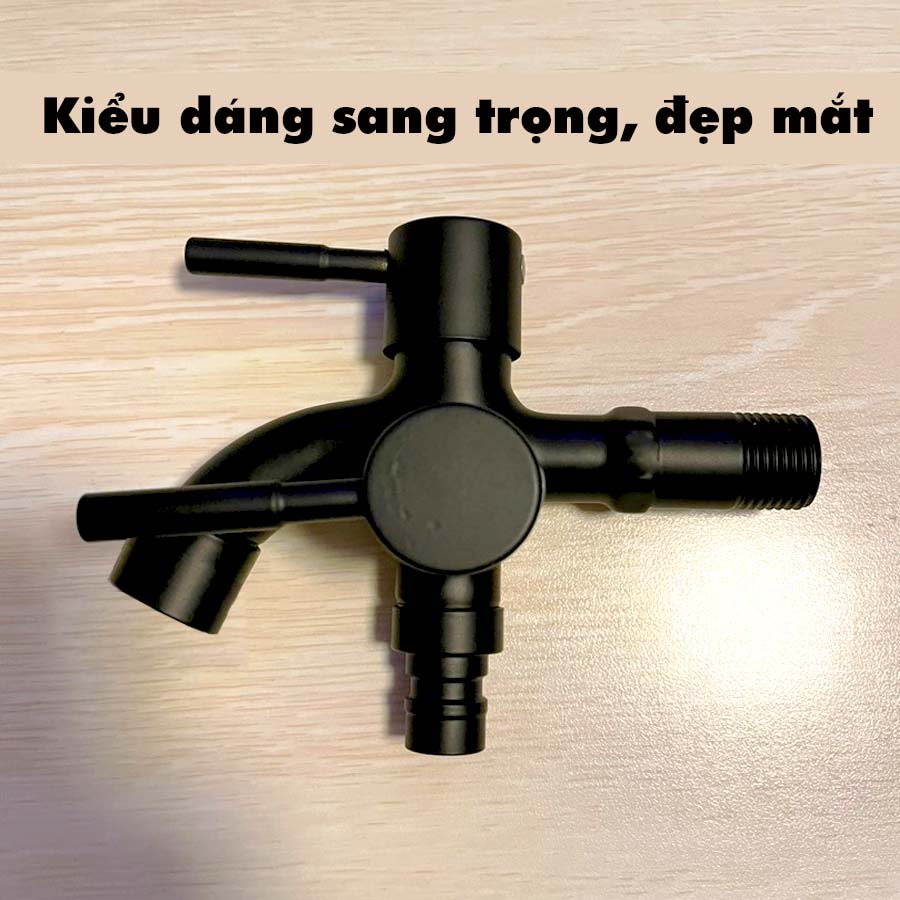 Vòi nước 2 đầu ra, vòi củ sen tắm, vòi nước đôi đúc đồng gắn ống nước, vòi xịt nhà tắm, sân vườn Legaxi