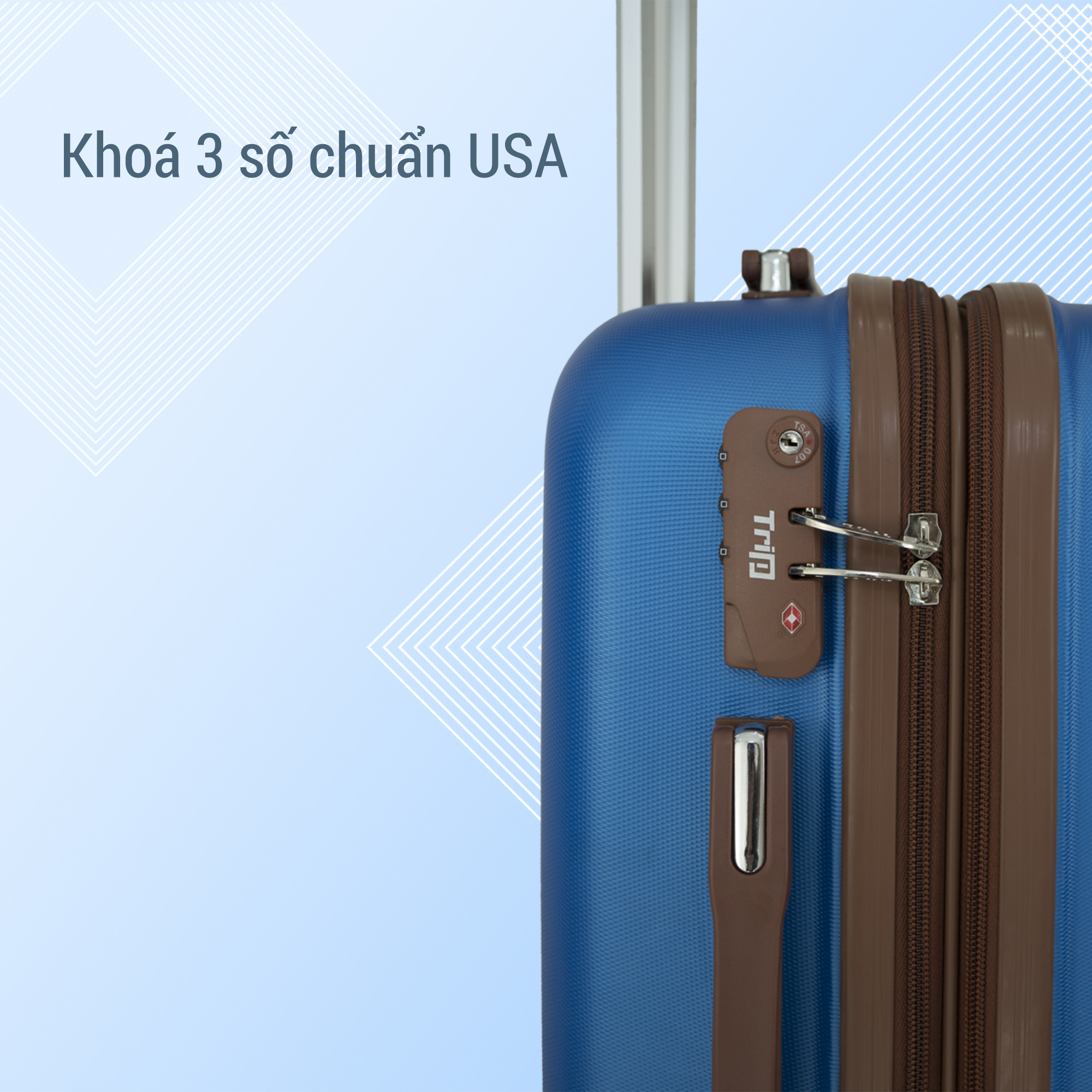 Vali Du Lịch Cao Cấp Trip P803A - Size 60 - Xanh Rêu