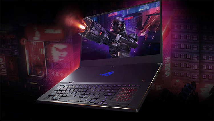 Laptop Asus ROG Zephyrus S GX701GXR-H6072T (Core i7-9750H/ 32GB DDR4 2666MHz/ 1TB SSD PCIE/ RTX 2080-MaxQ 8GB/ 17.3 FHD IPS, 240Hz G-Sync, 3ms/ Win10) - Hàng Chính Hãng