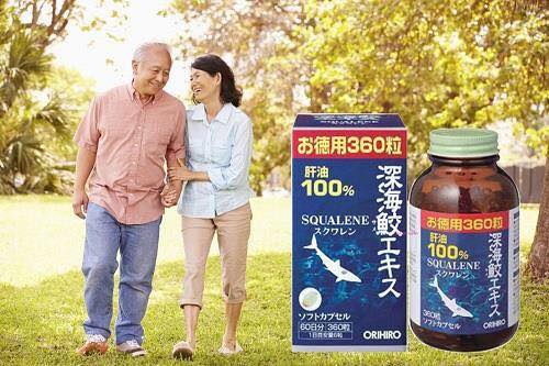 Thực phẩm chức năng Dầu gan Cá Mập Squalene Orihiro Fish Oil Nhật Bản, 360 viên
