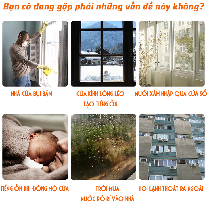 50 Mét Ron Khung Cửa Ngăn Bụi Côn Trùng Chống Ồn 2mm Legaxi