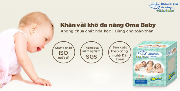 Khăn Vải Khô Đa Năng Ihomeda Oma Baby (80 Khăn)