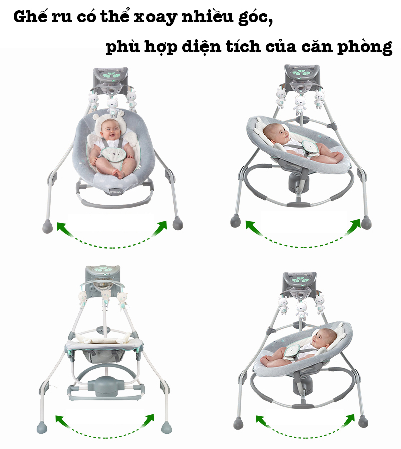 Nôi và ghế rung Ingenuity Twinkle Tails phiên bản mới nhất của Mỹ 2in1 - 4