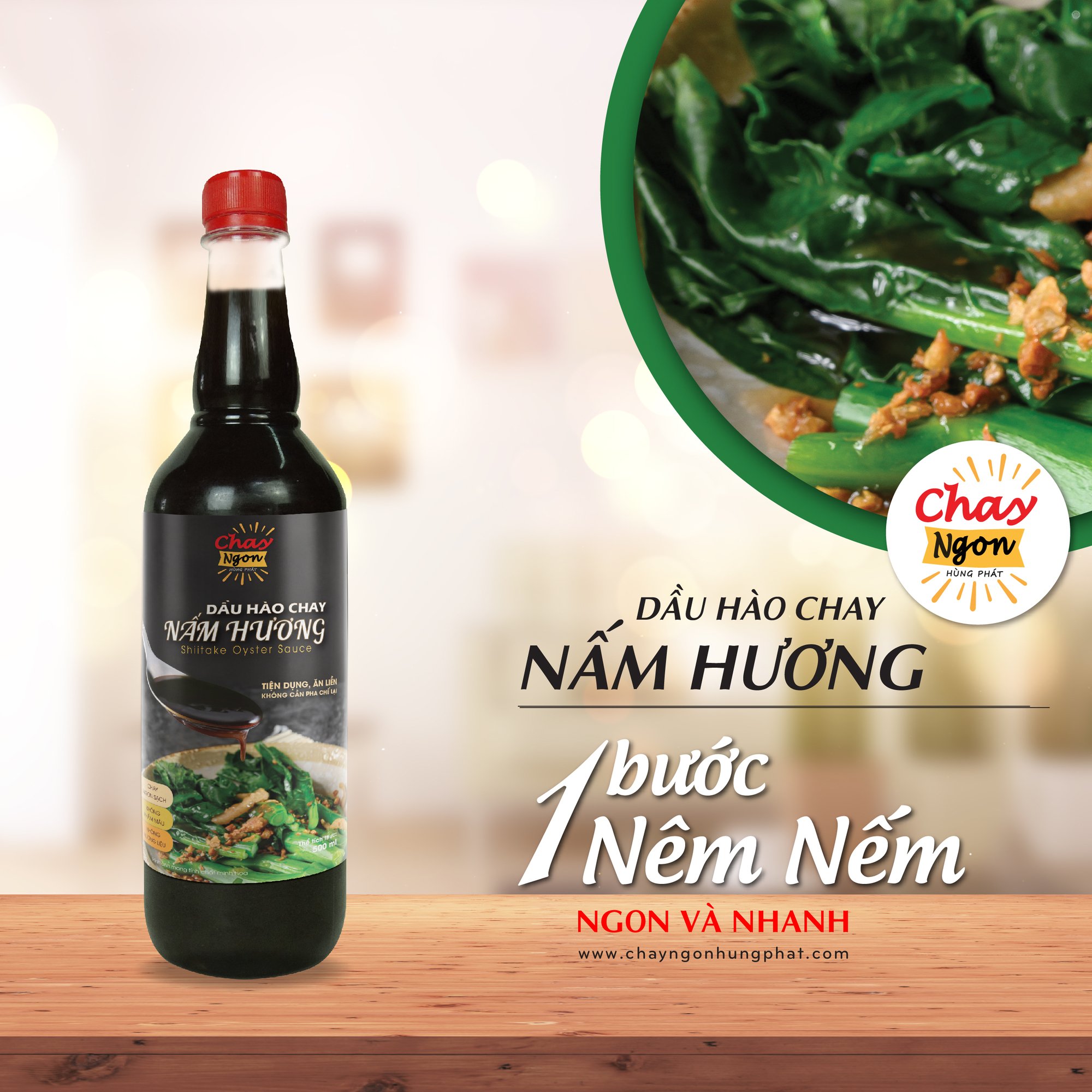 Nước Sốt Kho Tiêu (500 ml) - Thương hiệu Chay Ngon Hùng Phát
