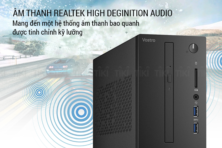 PC Dell Vostro 3470 ST HXKWJ1 Pentium Gold G5400/Free Dos (Black) - Hàng Chính Hãng