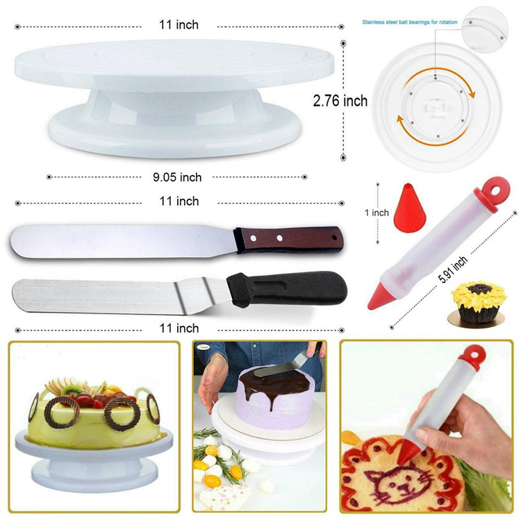 73Pcs/Set DIY Cake Turntable Baking Nozzles Tools Set for Decor