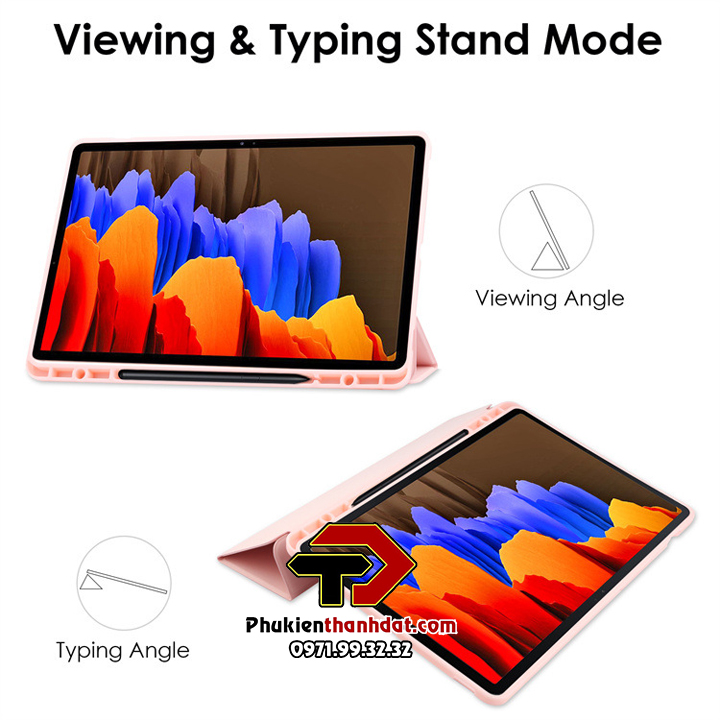 Bao da chống sốc cho Samsung Galaxy Tab S6 Lite P615/P610, Tab S6 Lite 2022, Tab S6 Lite 2024 có ngăn đựng bút - Hàng nhập khẩu
