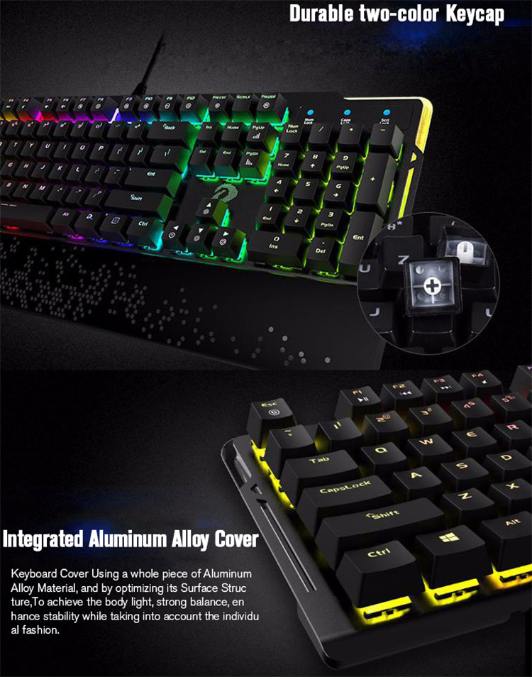 Bàn Phím Cơ Có Dây DareU EK815 Multi LED Color Fullsize - Hàng Chính Hãng