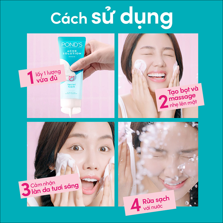 Sữa Rửa Mặt Ngừa Mụn Pond's Acne Clear (100g)