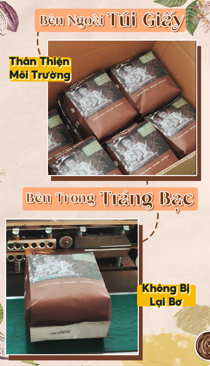 Heyday Bột Cacao Nguyên Chất Không Đường Việt Nam - Dòng Origin - Chứng Nhận UTZ - Hỗ Trợ Giảm Cân - Túi Giấy 250g
