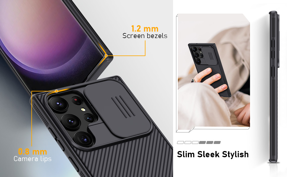 Ốp Lưng Nillkin cho Samsung Galaxy S23 Ultra Với Nắp Trượt Camera bảo vệ , chống shock Nillkin CamShield Pro - Hàng chính hãng