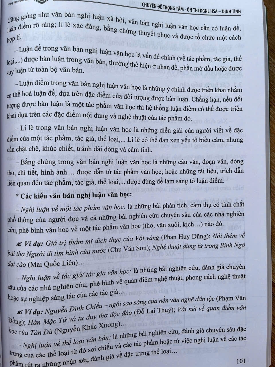 Sách - Chuyên đề trọng tâm ôn thi đánh giá năng lực HSA phần định tính