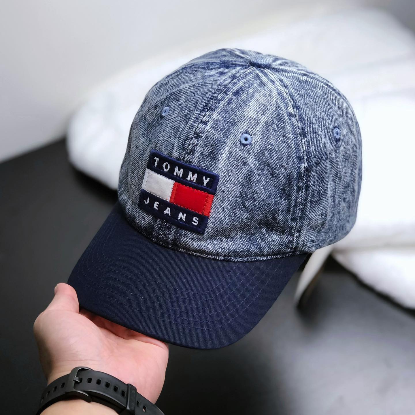 Nón kết, mũ lưỡi trai Tom phối vải jeans form chuẩn thời trang cao cấp