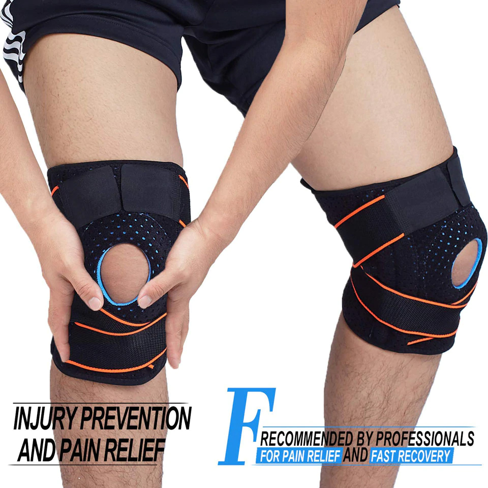 Đai bảo vệ đầu gối thiết kế lò xo trợ lực khớp gối Sport Knee Pad AOLIKES YE-7908