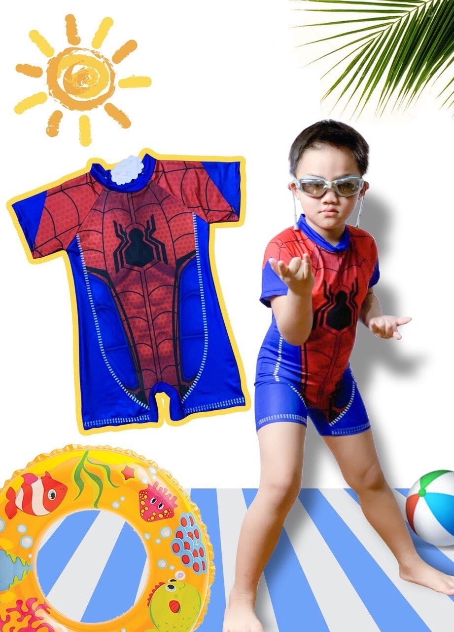 đồ bơi siêu nhân người nhện cho bé trai, đồ bơi siêu nhân người nhện bé trai, bộ đồ bơi siêu nhân người nhện cho bé trai, bo đồ bơi siêu nhân người nhện cho bé trai, áo bơi siêu nhân người nhện cho bé trai