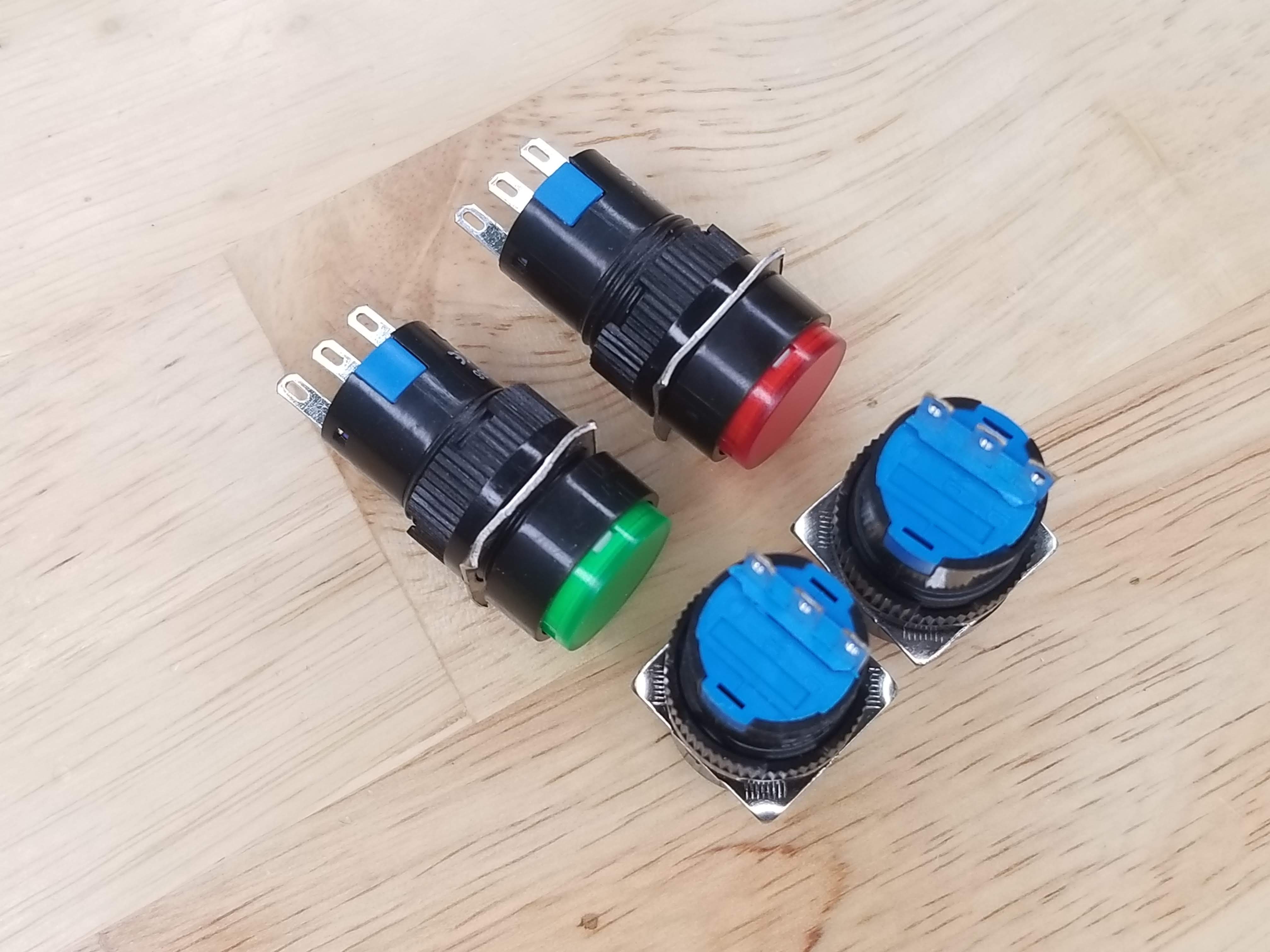 fukidi Công tắc nút nhấn giữ LA16Y-11Z AB6Y-A 16mm